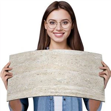 MCM Гъвкави керамични травертинови плочки, направени от модифицирана глина, нова суровина, огнеупорни лесни за рязане фасадни плочки